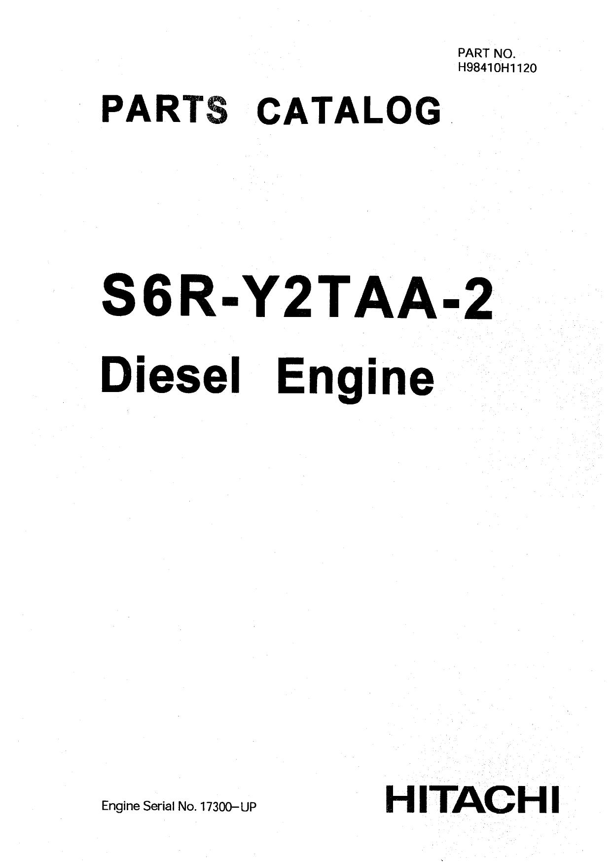 EX1200-5C Engine parts manual 1 Mitsubishi S6R-Y2TAA-2 HITACHI